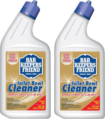 Bar Keepers Friend Toilet Bowl Cleaners (2 x 24 fl oz), Extra Thick & Fast-Acting Toilet & Bathroom Cleaner, Cleaning & Deodorizing, Removes Hard Water & Rust Stains, Grime & Odor, Bleach-Free